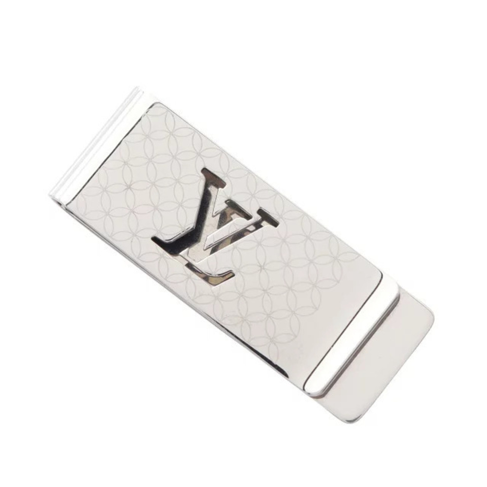 Louis Vuitton Vance Billet Champs lyses Money Clip Wallet Metal Silver Tone